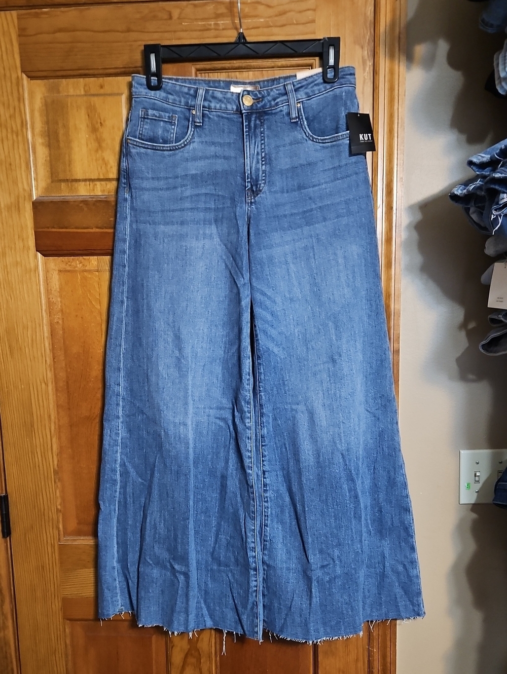 Kut From The Kloth High-Rise Blake Fab Ab Super Wide Leg Jeans-NWT - Picture 3 of 11